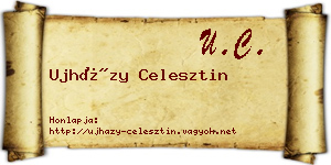 Ujházy Celesztin névjegykártya